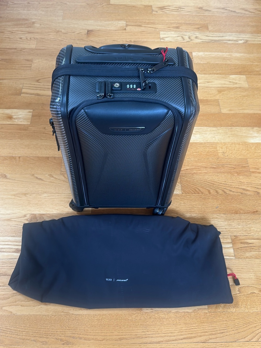 Tumi Black Carbon-Texture Carry-On Spinner - Picture 5 of 9